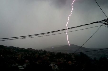 Zbog grmljavine: Žuti meteoalarm upaljen u skoro svim dijelovima BiH