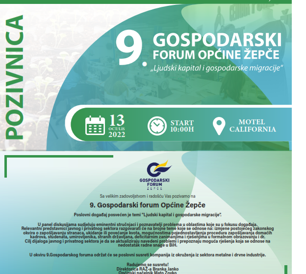  U četvrtak počinje  9. Gospodarski forum općine Žepče