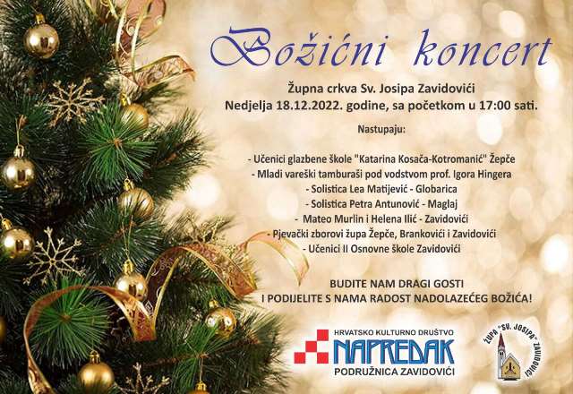  Najava: Božićni koncert u Zavidovićima