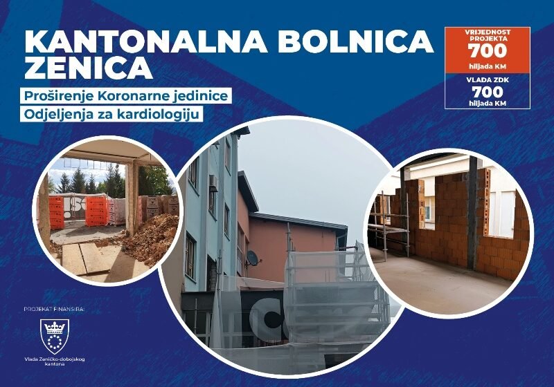 Započeli radovi na proširenju Koronarne jedinice Kantonalne bolnice Zenica